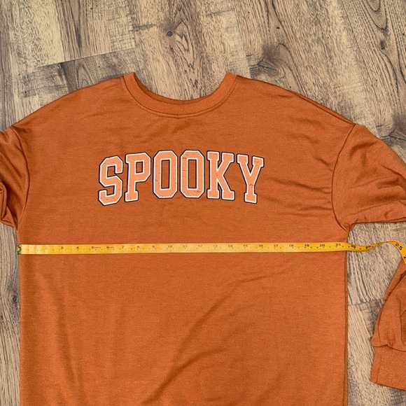 Spooky Orange Women’s Sweater - Picture 2 of 4